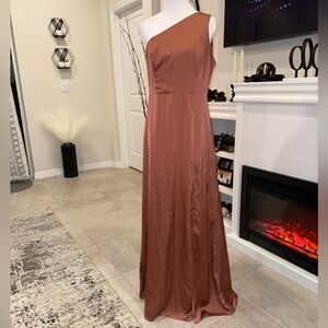 Birdy Grey One-Shoulder Copper Dress Size M